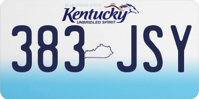 KY license plate 383JSY