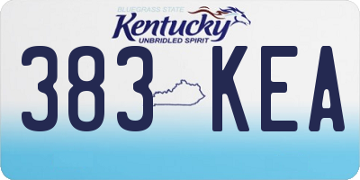 KY license plate 383KEA
