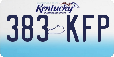 KY license plate 383KFP