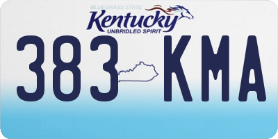 KY license plate 383KMA