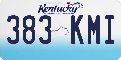 KY license plate 383KMI