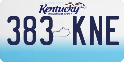KY license plate 383KNE