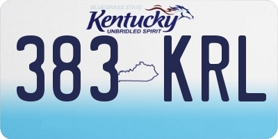 KY license plate 383KRL