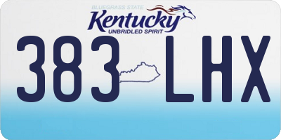 KY license plate 383LHX
