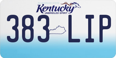 KY license plate 383LIP
