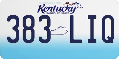 KY license plate 383LIQ