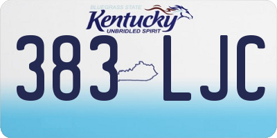 KY license plate 383LJC