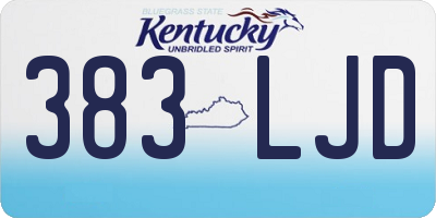 KY license plate 383LJD