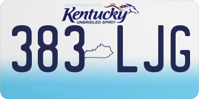 KY license plate 383LJG