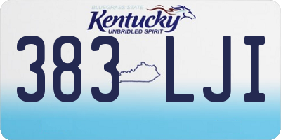 KY license plate 383LJI