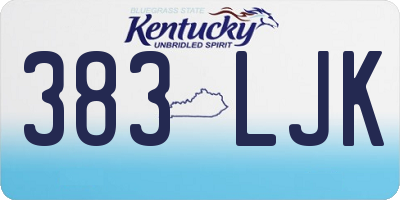 KY license plate 383LJK
