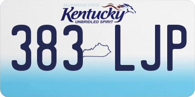 KY license plate 383LJP
