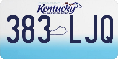 KY license plate 383LJQ