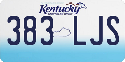 KY license plate 383LJS