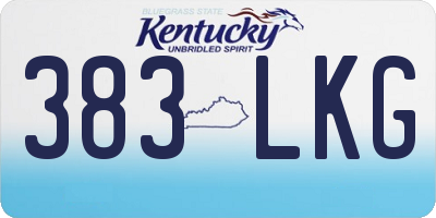 KY license plate 383LKG