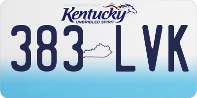 KY license plate 383LVK