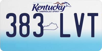 KY license plate 383LVT