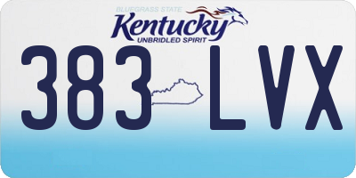 KY license plate 383LVX