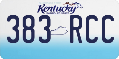 KY license plate 383RCC