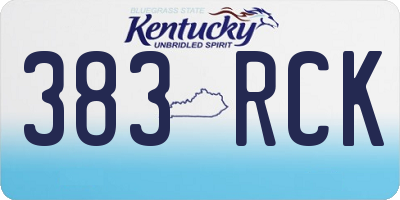 KY license plate 383RCK