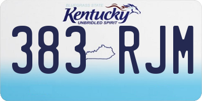 KY license plate 383RJM