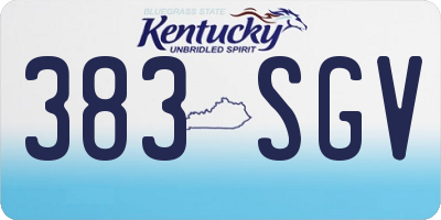 KY license plate 383SGV
