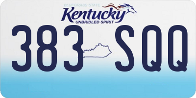 KY license plate 383SQQ