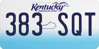 KY license plate 383SQT
