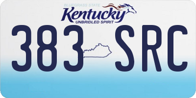 KY license plate 383SRC