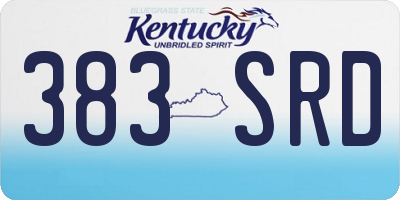 KY license plate 383SRD