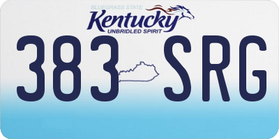 KY license plate 383SRG