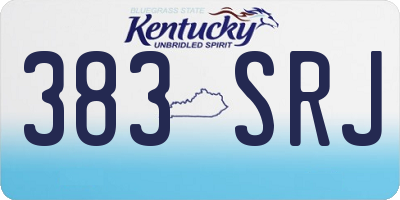 KY license plate 383SRJ