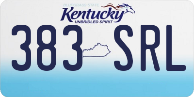 KY license plate 383SRL