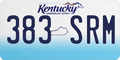 KY license plate 383SRM