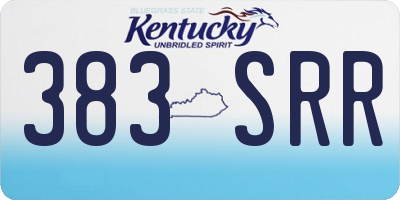 KY license plate 383SRR