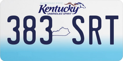 KY license plate 383SRT