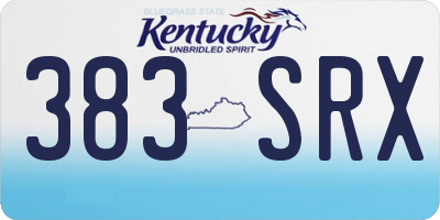 KY license plate 383SRX