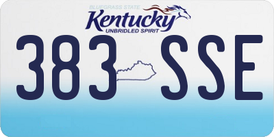 KY license plate 383SSE