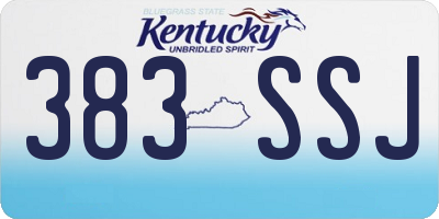 KY license plate 383SSJ