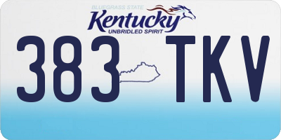KY license plate 383TKV