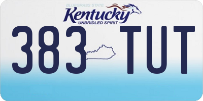 KY license plate 383TUT