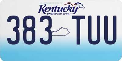 KY license plate 383TUU
