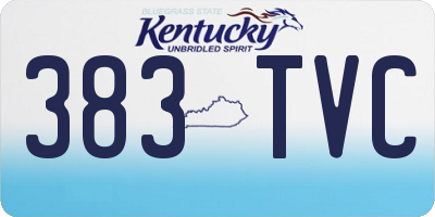 KY license plate 383TVC