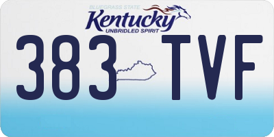 KY license plate 383TVF