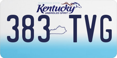 KY license plate 383TVG