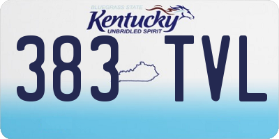 KY license plate 383TVL