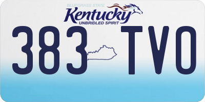 KY license plate 383TVO