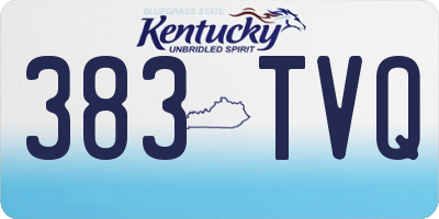 KY license plate 383TVQ