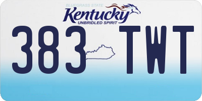 KY license plate 383TWT