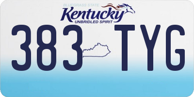 KY license plate 383TYG